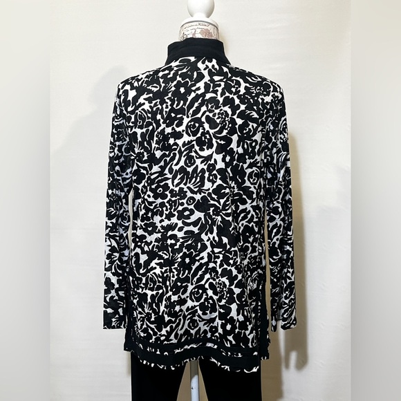MICHAEL KORS Black and white floral print tunic top size L.‎ - Picture 7 of 12